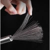 Stainless steel pot brush, kitchen long-handled dish brush, wall-mounted pot brush, cleaning and decontamination wire brush, crevice brush, cleaning brush Application Scenario